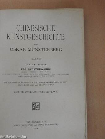 Chinesische Kunstgeschichte II