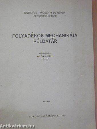 Folyadékok mechanikája