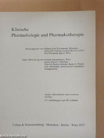 Klinische Pharmakologie und Pharmakotherapie