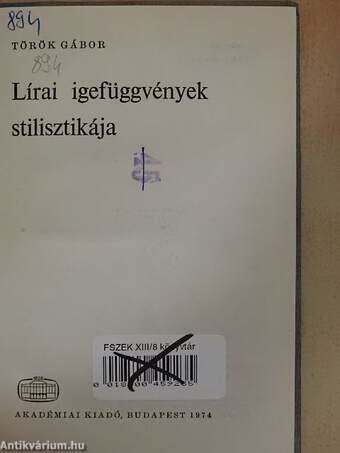 Lírai igefüggvények stilisztikája