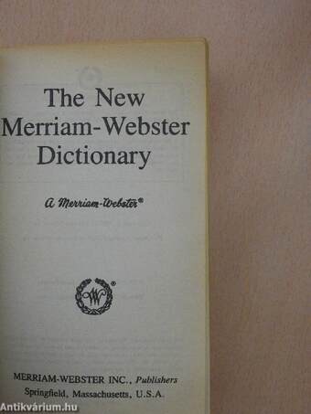 The New Merriam-Webster Dictionary