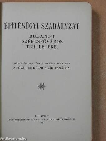 Építésügyi szabályzat Budapest székesfőváros területére