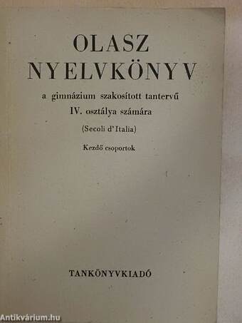 Olasz nyelvkönyv IV.