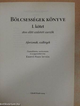 Bölcsességek könyve I.