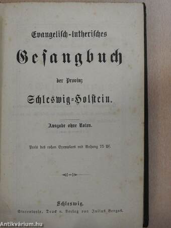 Evangelisch-lutherisches Gesangbuch der Provinz Schleswig-Holstein (gótbetűs)