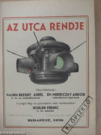 Az utca rendje 1939.