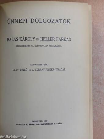 Ünnepi dolgozatok