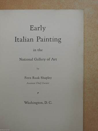 Early Italian Painting in the National Gallery of Art