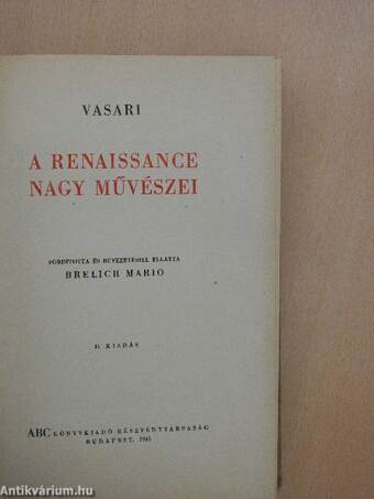 A renaissance nagy művészei