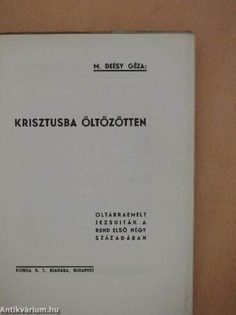 Krisztusba öltözötten