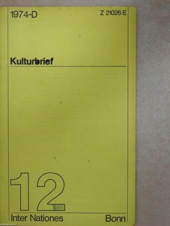 Kulturbrief Dezember 1974