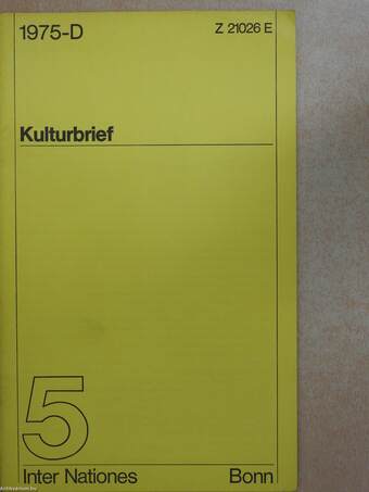 Kulturbrief Mai 1975