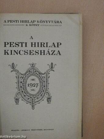 A Pesti Hirlap Kincsesháza 1927.