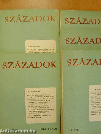 Századok 1985/1-6.