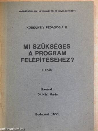 Mi szükséges a program felépítéséhez? 2.