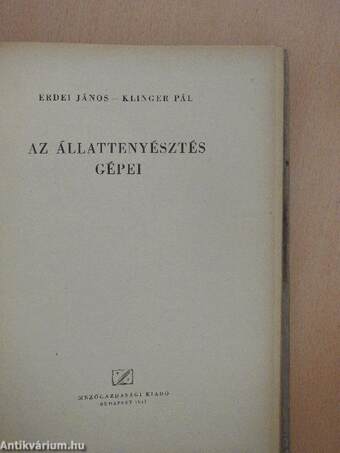 Az állattenyésztés gépei