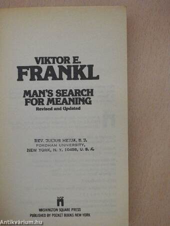 Man's search for meaning