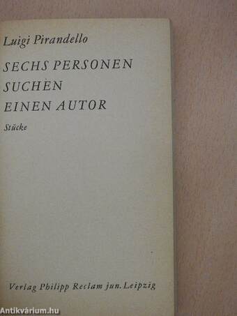 Sechs Personen suchen einen Autor