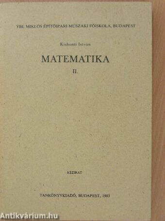 Matematika II.