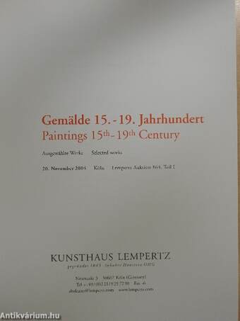 Lempertz Auktion 864 - Gemälde 15.-19. Jahrhundert/Paintings 15th-19th Century