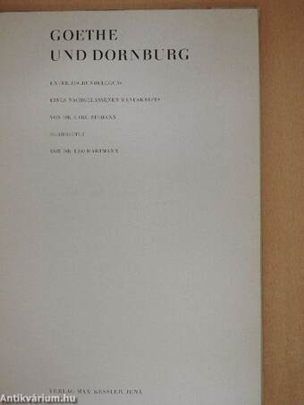 Goethe und Dornburg