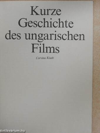 Kurze Geschichte des ungarischen Films