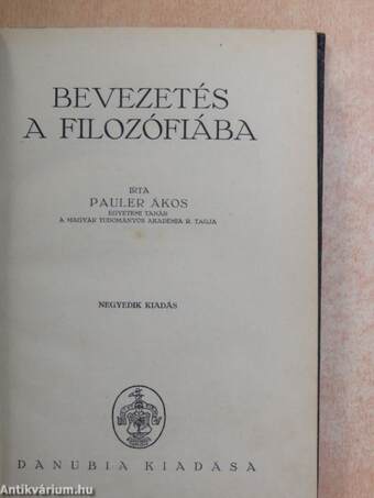 Bevezetés a filozófiába