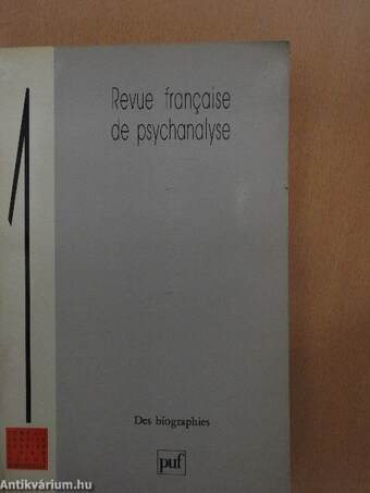 Revue francaise de psychanalyse 1/1988.