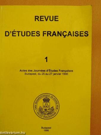 Revue d'Études Françaises 1.