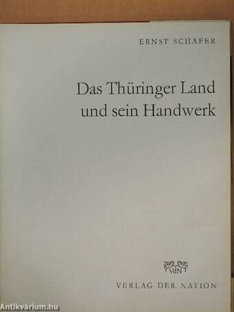 Das Thüringer Land und sein Handwerk