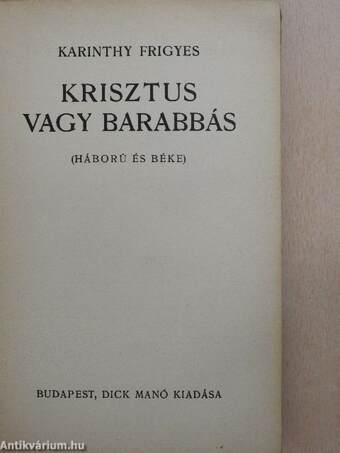 Krisztus vagy Barabbás