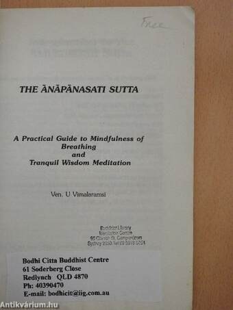 The Anapanasati Sutta