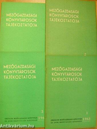Mezőgazdasági Könyvtárosok Tájékoztatója 1963/1-4.