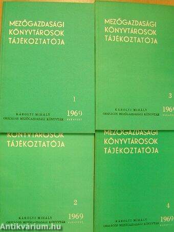 Mezőgazdasági Könyvtárosok Tájékoztatója 1969/1-4.