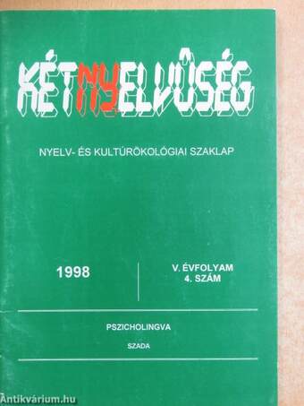 Kétnyelvűség 1998/4.