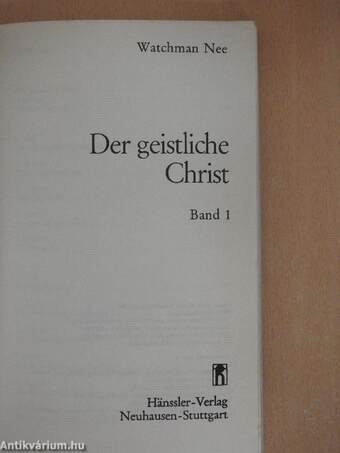 Der geistliche Christ 1-3.