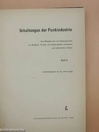 Schaltungen der Funkindustrie II. (töredék)