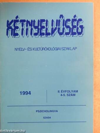 Kétnyelvűség 1994/4-5.