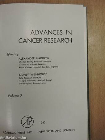 Advances in Cancer Research 7.