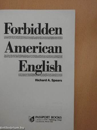 Forbidden American English