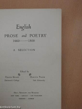 English Prose and Poetry