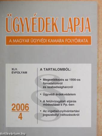 Ügyvédek Lapja 2006/4.