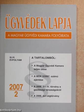 Ügyvédek Lapja 2007/2.