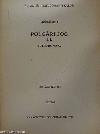 Polgári jog III.