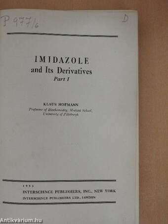 Imidazole and Its Derivatives 1.