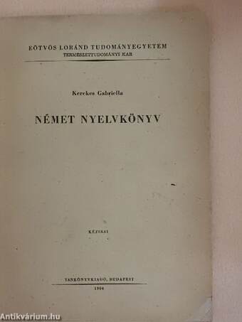 Német nyelvkönyv