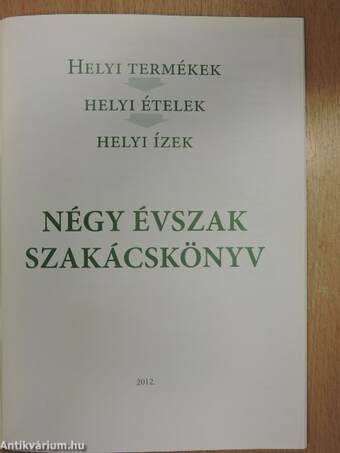 Négy évszak szakácskönyv