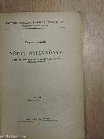 Német nyelvkönyv