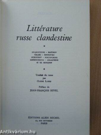 Littérature Russe Clandestine