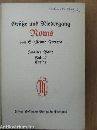 Größe und Niedergang Roms II. (gótbetűs)